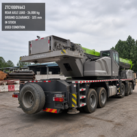 Grue de levage lourde ZTC1000V663 de 100 tonnes, machine d'occasion en stock, écran tactile intelligent, fonctionnement sécurisé