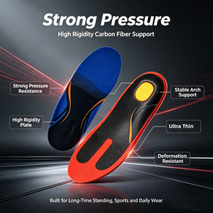 Solette Ortopediche in Fibra di Carbonio all'Ingrosso con Supporto Rigido per Arco Plantare, Adatte per Scarpe Antinfortunistiche Industriali e Calzature Sportive - Product Image 2