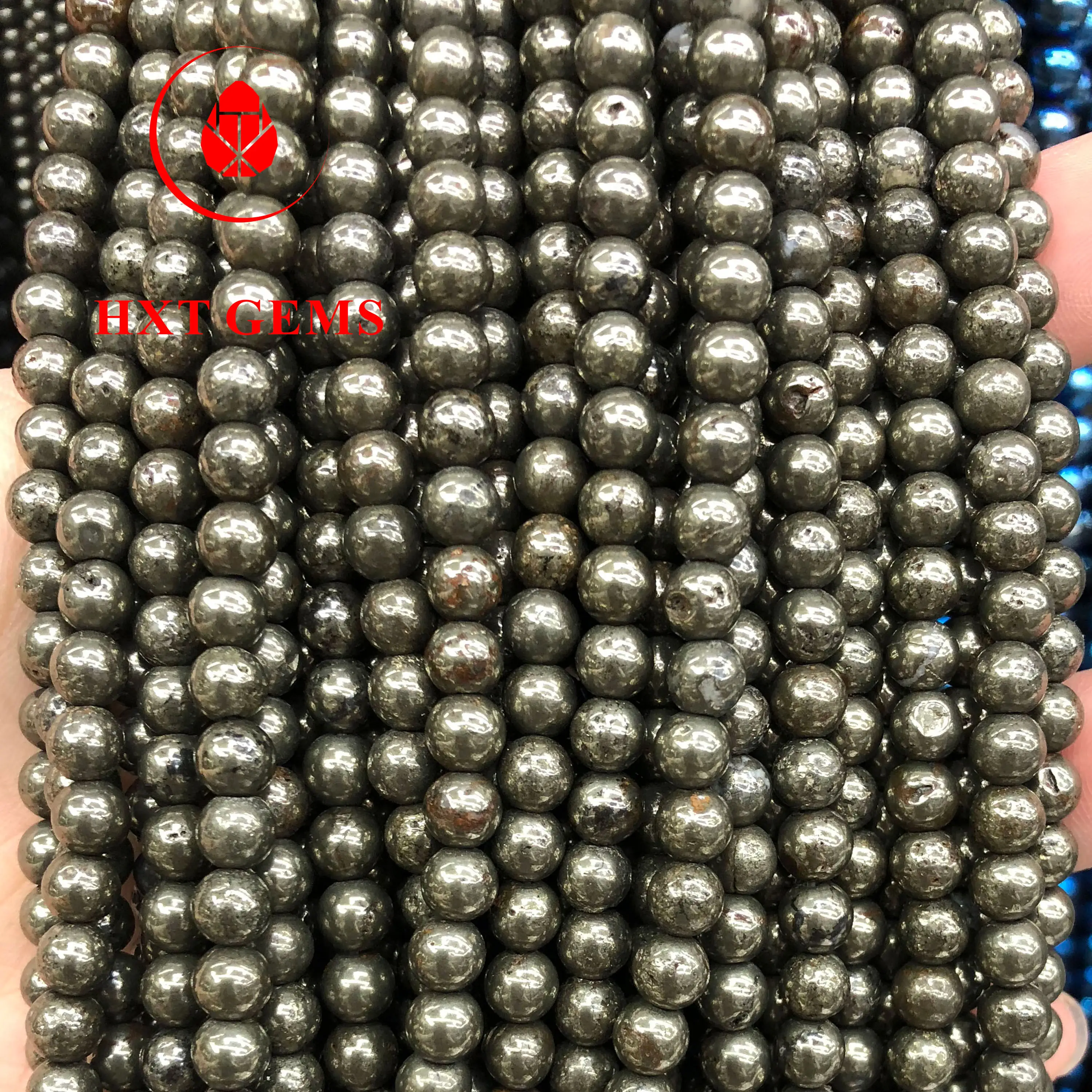 Natural Pyrite Wholesale Loose Gemstone Beads For Jewelry