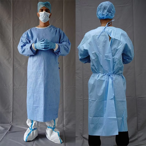 Level <span class=keywords><strong>2</strong></span> Protective Water proof PSA Medical Use Klinik Arbeits kleidung Vliesstoff Langarm Einweg-Isolation kleid - Product Image 2