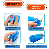 Piège à souris écologique en plastique en stock avec boîtier transparent pour une utilisation intérieure/extérieure dans les chambres, les balcons et les rangements