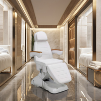 Lit électrique esthétique à 3 moteurs de style européen Salon de beauté Spa Table de massage médical Chaise de podologie pour les traitements de spa du visage