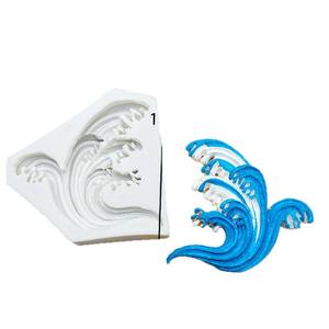 Molde de silicona ondulado hecho a mano DIY pastel de Chocolate chino Mousse pegamento de gota decorativo molde de yeso de resina desechable horno seguro - Product Image 5