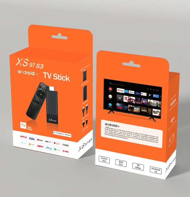 Wholesale XS97 S3 Allwinner H313 2+8GB Tv Stick 4k Android 10 Smart Tv Stick