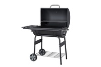 Gril de Barbecue de chariot de baril de jardin résistant gril de Barbecue de fumeur extérieur gril de BBQ de charbon de bois avec la table latérale