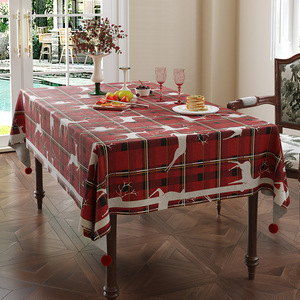 High Quality Universal Size Gold Snowflake <b>Party</b> Dinner <b>Table</b> Holiday <b>Decor</b> Easy to Clean Rectangular Christmas Tablecloth - Product Image 4