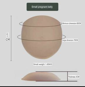 Accessoires de simulation de grossesse en silicone sans peau, ventre de grossesse factice, accessoires de spectacle, jumeaux surdimensionnés, travestissement, actrice, femme - Product Image 5