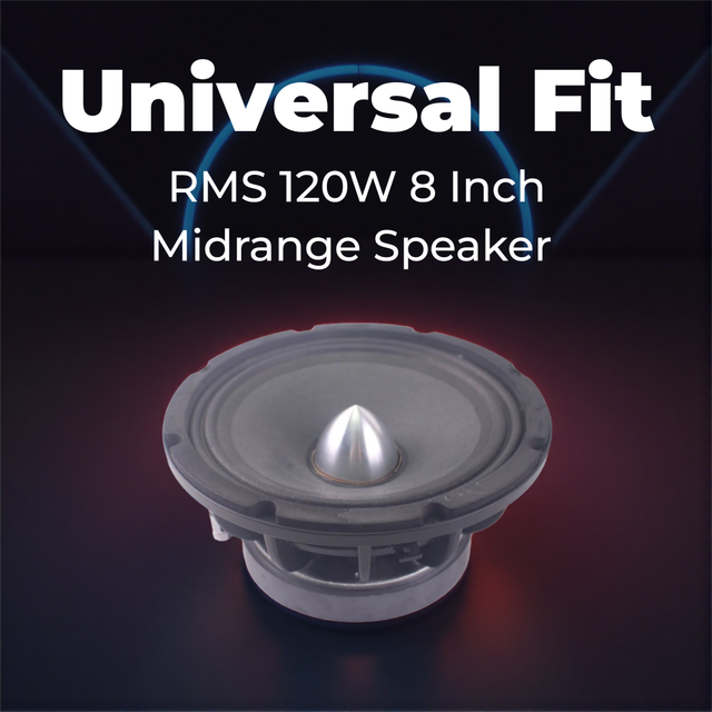 Factory RMS 120W 4 Ohm 8 Inch Midrange Car Speakers with Aluminum Basket 98dB Sensitivity 1 Year Warranty