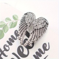 Broche simple en forme d'aile, accessoire de costume, mode féminine, haute couture, broche en strass, accessoire de corsage