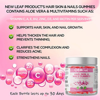 Vitamine de haute qualité gommeuse pour le soutien des ongles de la peau des cheveux améliorer la force des cheveux réduire la perte de cheveux vitamine c e gummies