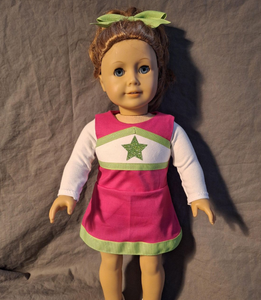 Nuevo Conjunto de Uniforme de Porrista <span class=keywords><strong>para</strong></span> Muñecas de 18 Pulgadas, Disfraz de Porrista con Estampado <span class=keywords><strong>para</strong></span> Niñas, Uniforme de Muñeca - Product Image 1