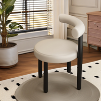 Chaise d'appoint moderne minimaliste nordique occasionnelle en forme de boucle pour le salon