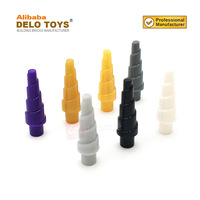DELO TOYS Briques de construction en vrac DIY en ABS, jouet en plastique pour animaux, cornes, licorne / spirale (N°89522) 34078