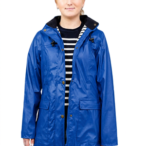 Chaqueta Cortavientos Larga Holgada con Capucha para Mujer, Otoño 2026, Casual, Ecológica, con Estampado Floral, Tejida en Poliéster, Bordada - Product Image 4