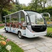 Véhicules électriques de tourisme et navettes avec panneaux solaires, moteur 48V/7.5KW, 14 places, vitesse maximale de 30 km/h