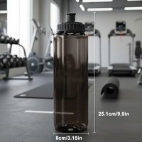 Bouteille d'eau pour vélo 1000 ml 32 oz en PP de qualité alimentaire, anti-fuite, avec bec verseur, pour le cyclisme et les sports de plein air, fournisseur en gros