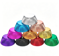 Rosa Folien-Cupcake-Muffinförmchen Standardgröße Backförmchen Premium Fettdicht & Robust