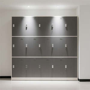 Nuevo Armario de Almacenamiento Exterior Moderno, Impermeable, Ecológico, Resistente al Fuego, de Madera, en Forma de Z, de 12 mm de Grosor, para Apartamentos y Gimnasios - Product Image 2