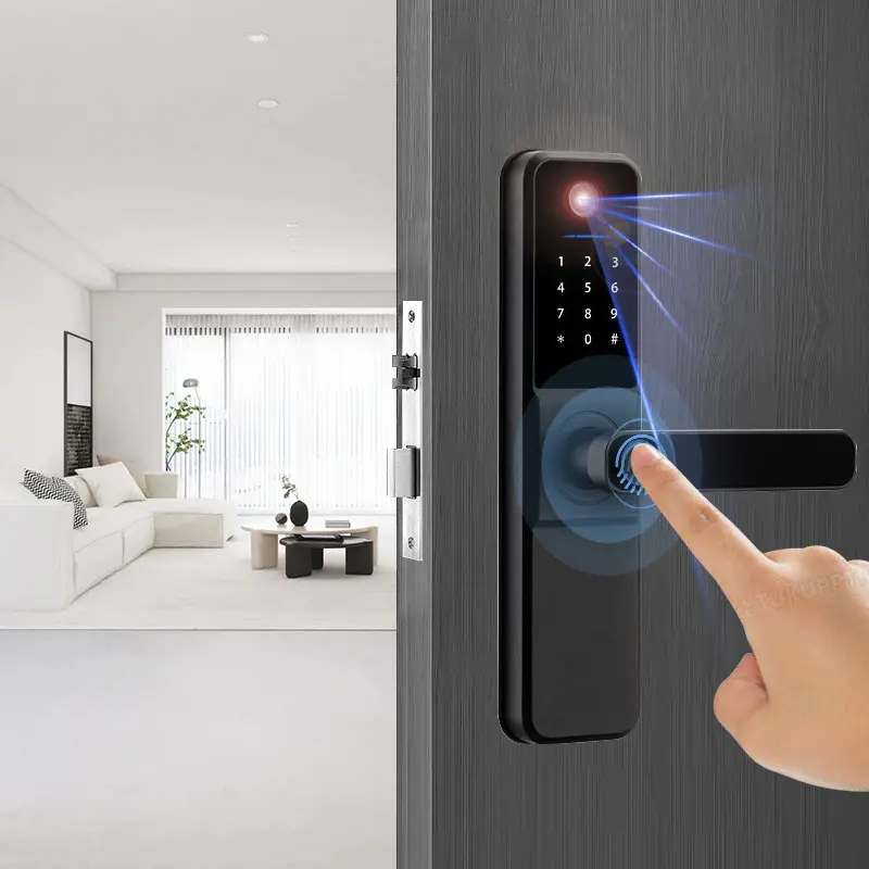 Водонепроницаемый открытый высокий уровень безопасности Электрический цифровой отпечаток пальца Tuya приложение Wifi мобильный замок умный дверной замок
