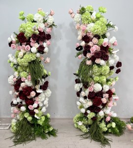 Arco de Flores Artificiales Realistas de la <span class=keywords><strong>Serie</strong></span> Monet de Loto Silvestre, Decoración de Flores de Jardín Verdes para Arreglos de Boda Estilo Bosque - Product Image 2