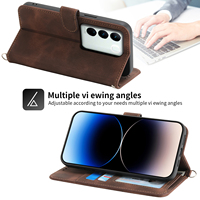 Sarung dompet lipat kulit pu ukir bunga untuk vivo V27 Y02A Y36 Y56 Y78 sarung slot kartu penyangga untuk A25 S23FE A25 C53 ACE2V