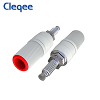Cleqee-prises femelles de 5 pièces, P50012, courant élevé 4mm, banane prise femelle M5 x 48, panneau de prise, station de Test de fixation