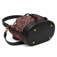 Logo Kustom OEM 2026 Tas Selempang Wanita Model Bucket Tali Serut Elegan Kulit Asli Grosir Pabrik