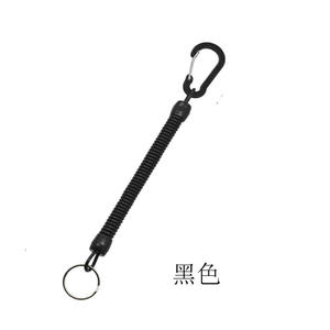 Porte-clés mousqueton en aluminium doré avec cordon rétractable pour la pêche et les activités de plein air - Product Image 5