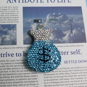 Bolsa para dinero de base plana con diamantes, accesorio plano para colgante DIY, para carcasas de teléfono - Product Image 3