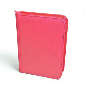 Vente directe d'usine, classeur à cartes en cuir à 4 poches avec fermeture éclair, albums imperméables pour cartes de jeu de taille standard - Product Image 3