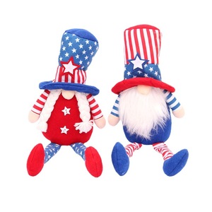 Nuevo producto transfronterizo: Muñeco festivo del Día de la Independencia estadounidense de gran tamaño con piernas, muñeco de duende sin rostro con estrellas y rayas. - Product Image 5