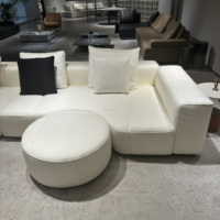 Hyundai 2024 Luxus italienischer Stoff Modular Sofa Set Weiß Minimalist Curved Design Hot Selling Schwamm Gefüllt für Wohnzimmer