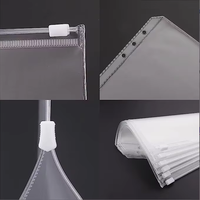 Classeur de budget transparent A5 A6 à 6 trous, pochettes à monnaie, organiseur de documents, classeur à fermeture éclair, pochettes de remplissage en plastique