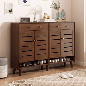 Nordic Style Solid Wood <b>Shoe</b> Cabinet With Dustproof Design Entryway <b>Storage</b> For Home Use - Product Image 3