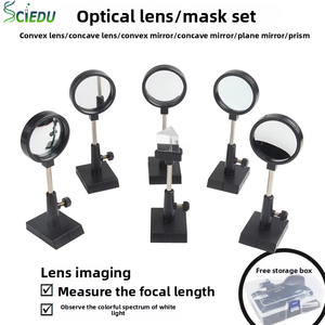 Lentilles, miroirs plats, lentilles concaves et convexes, lentilles triangulaires - Appareils expérimentaux optiques, instruments pédagogiques, matériau plastique - Product Image 1