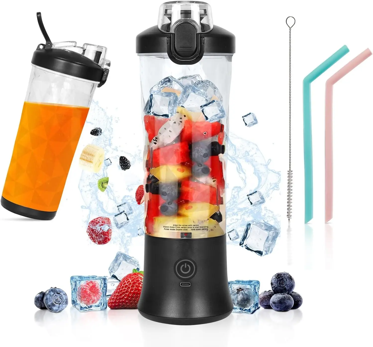 Factory Design best selling 600ml electric rechargeable portable wireless sports blender
