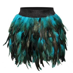 Falda de <span class=keywords><strong>plumas</strong></span> festiva para fiesta de carnaval, baile, jazz, multicolor, irregular, gótica, Halloween, estilo cine - Product Image 3