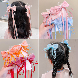 Pinza <span class=keywords><strong>de</strong></span> pelo Hanfu antigua para niños, accesorio <span class=keywords><strong>de</strong></span> Super Fairy Bow Ribbon, tocado para el cabello para fiestas, pinza <span class=keywords><strong>de</strong></span> pelo <span class=keywords><strong>de</strong></span> aleación <span class=keywords><strong>de</strong></span> Metal para niñas - Product Image 4