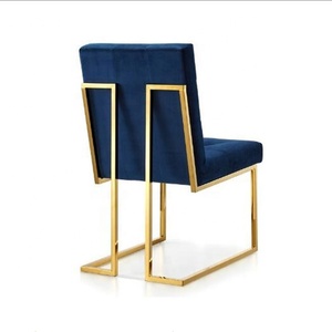 Hot Selling Modern Gold Metal Stainless Steel <strong>Velvet</strong> Upholstered <strong>Dining</strong> <strong>Chair</strong> Hotel - Product Image 4