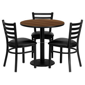 Juego de mesa de comedor de hierro Redonda al por mayor (1 mesa + 4 sillas)-<span class=keywords><strong>Muebles</strong></span> minimalistas <span class=keywords><strong>para</strong></span> cafetería/tienda de té Juego de comedor de hierro duradero - Product Image 1