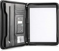 HHZY Porte-documents zippé haut de gamme pour ordinateur portable, en cuir PU de qualité supérieure, origine Shandong, pour une impression professionnelle irréprochable