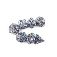 Jeu de dés en métal sur mesure, tête de mort, donjons et Dragons, D & D, RPG D20, jeu de société polyédriques, Dnd