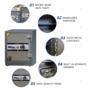 2 giờ chống cháy coffre Pháo đài trộm đồ trang sức chống cháy Két thép tiền gửi an ninh tiền chống cháy an toàn hộp - Product Image 3