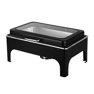 Scaldavivande di Lusso in Acciaio Inox, Nuovo Design Elegante Nero, Chafing Dish <span class=keywords><strong>per</strong></span> Buffet, <span class=keywords><strong>Catering</strong></span> e Forniture <span class=keywords><strong>per</strong></span> Ristoranti - Product Image 3