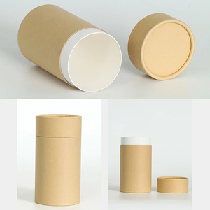 Tubo de papel compostable biodegradable personalizado para tejido facial, caja cilíndrica de viaje, embalaje, forma cilíndrica ecológica - Product Image 2