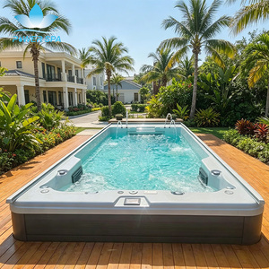 Piscine de nage extérieure compacte 5M, design gain de place, nage à contre-courant et jets de massage d'hydrothérapie professionnels - Product Image 5