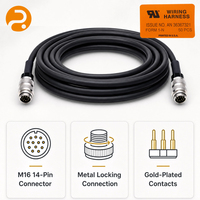 Câble d'extension aviation multi-conducteurs de qualité industrielle, mâle-mâle, IP67, conducteurs OFC, PVC, 500 mm, pour capteurs et automatisation