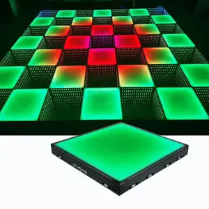 Botaiポータブルミラーパネル3Dエフェクト照明付きウェディングダンスlumineuseディスコLEDダンスフロアパーティーステージ用