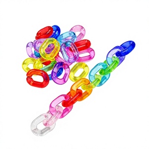 Nouvelle Chaîne à Maillons Ovales en Résine Transparente, Connecteur Dégradé Coloré DIY pour Décoration de Fête, Artisanat Tendance à Suspendre pour la Maison - Product Image 1