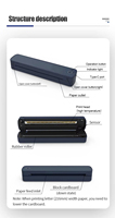 Nouvelle arrivée Imprimante thermique sans encre A4 compatible avec USB pour Android/iOS/ordinateur portable |   Batterie noire 300 DPI 2600 mAh en stock
